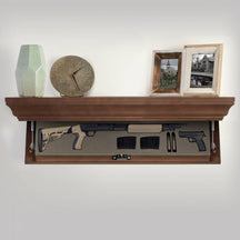 Premium Hidden Gun Shelf #color_brown