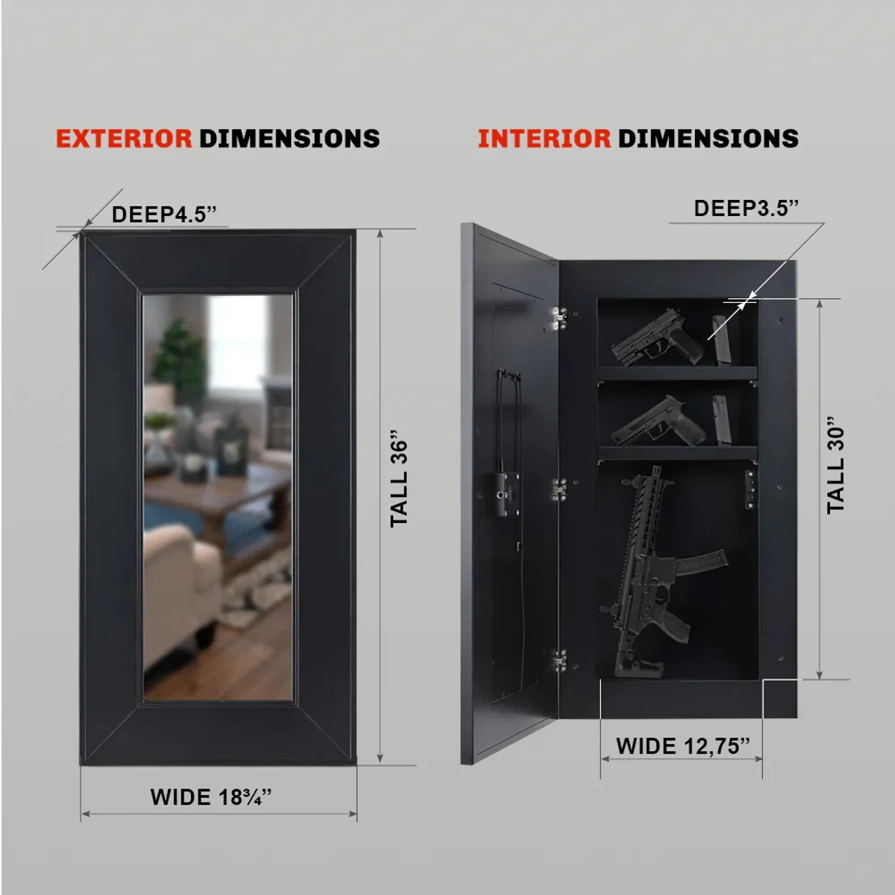 wall mount gun safe from timbervaults